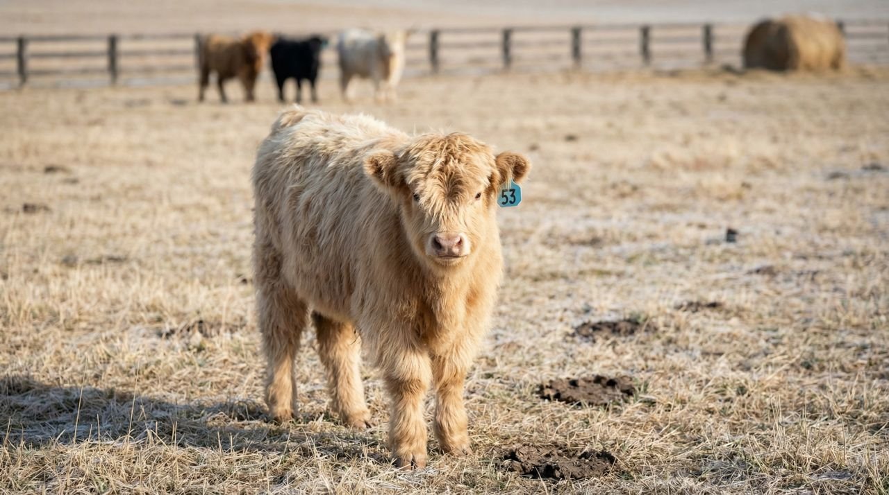 Gunnar is Yellow mini highland Bull