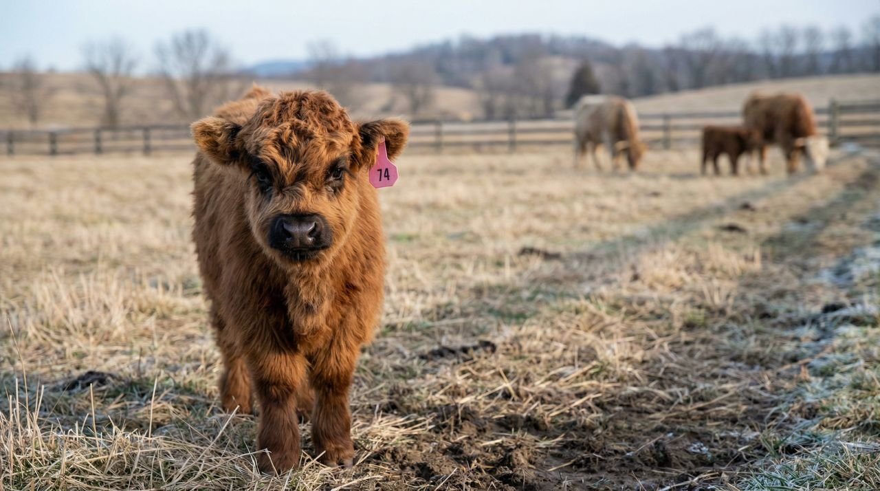 100% Red Scottish Mini Highland Cow