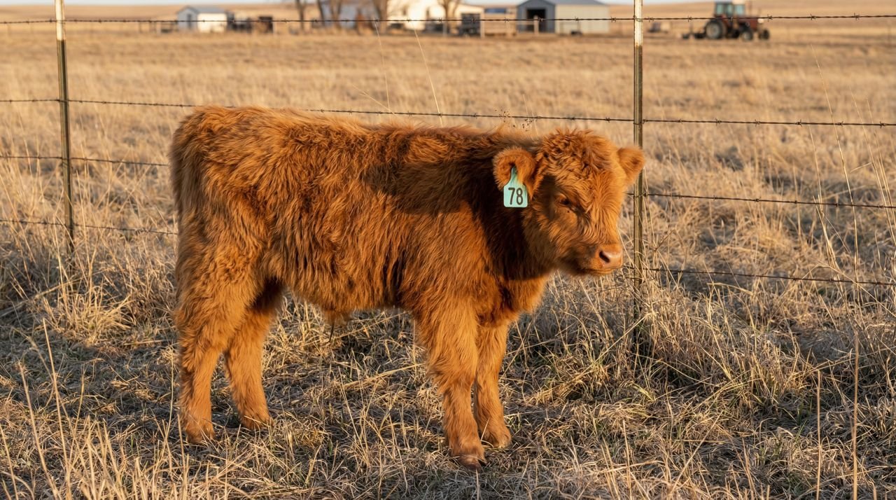 Beautiful red micro highland heifer pearl